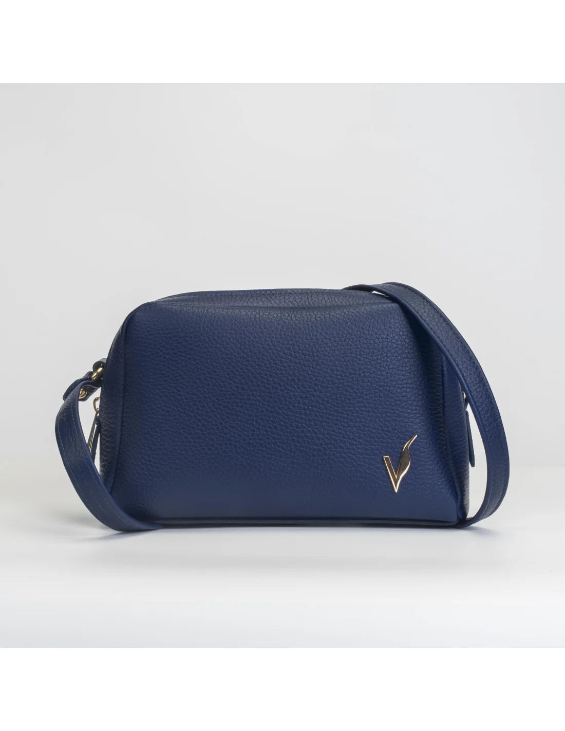 Geanta crossbody din piele naturala, ANDRA, bleumarin