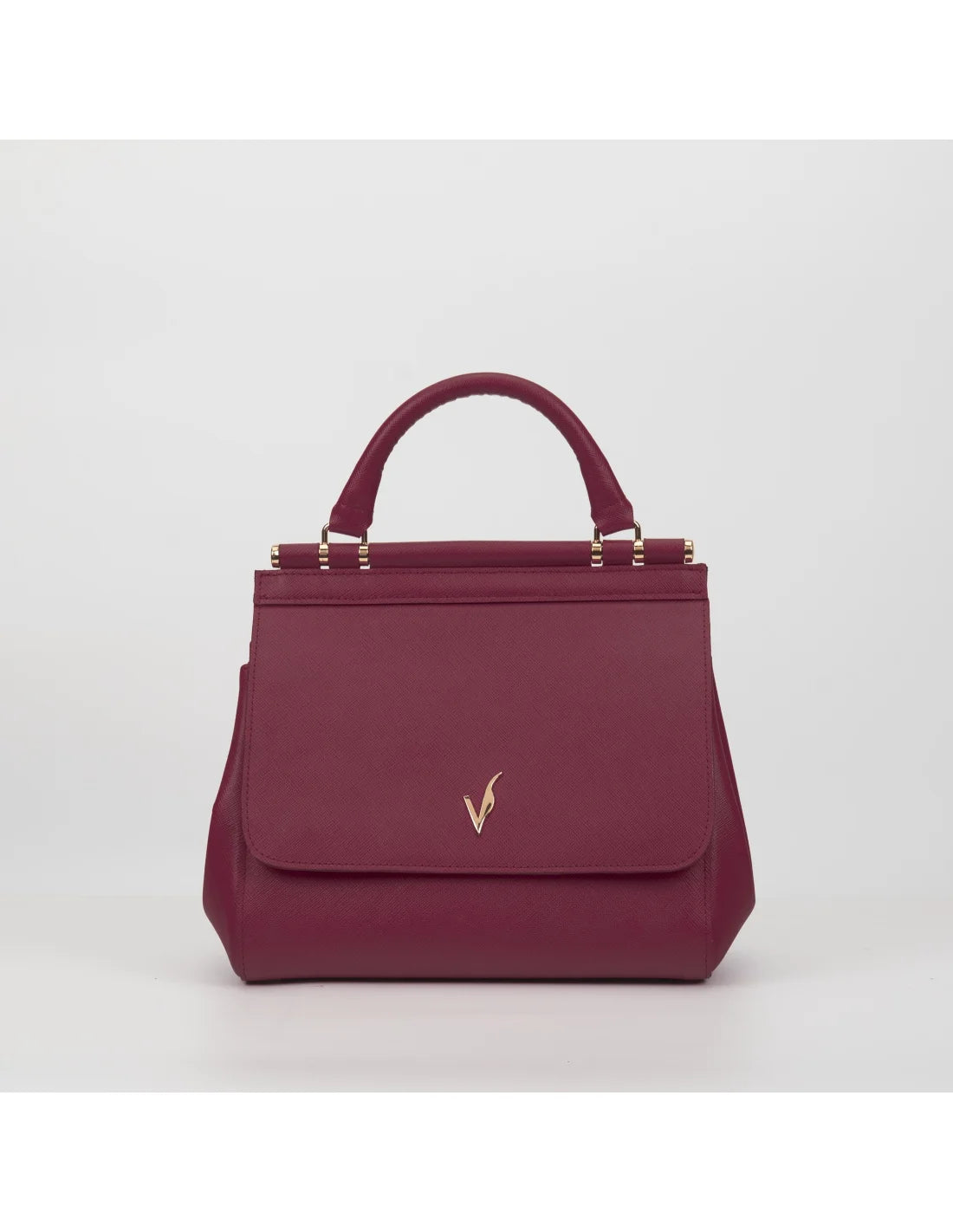 Geanta din piele naturala pentru dama, DOLCE, rosu