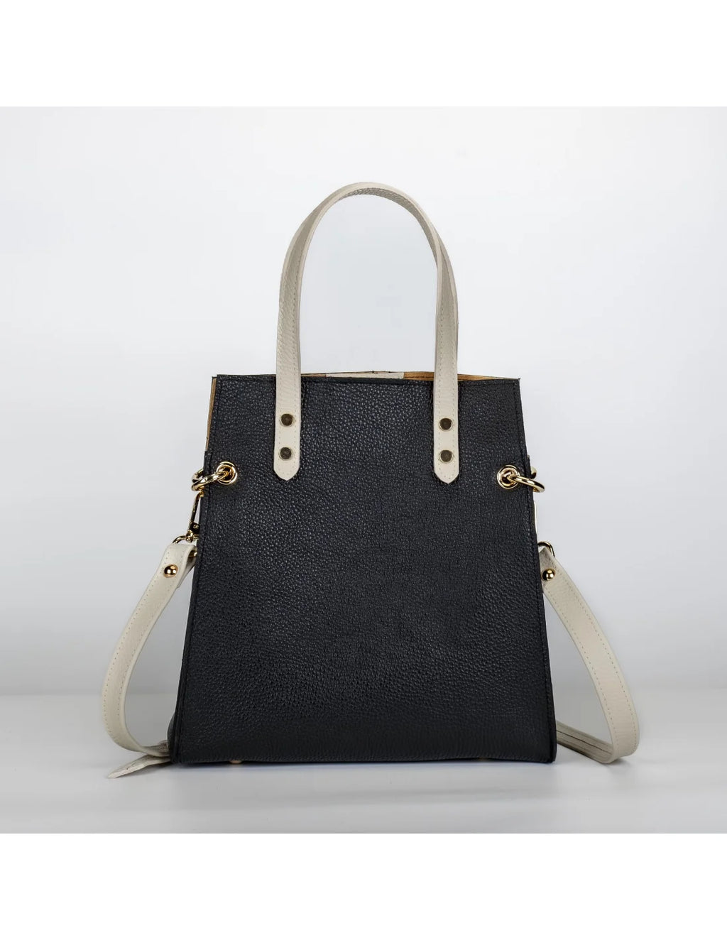 Geanta din piele naturala, pentru dama, mini AGHATA, negru