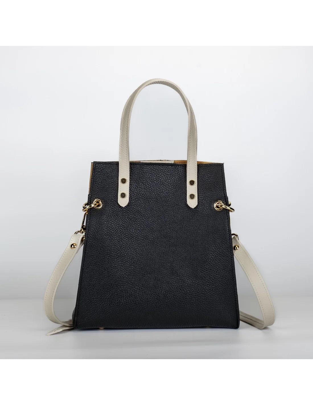 Geanta din piele naturala, pentru dama, mini AGHATA, negru