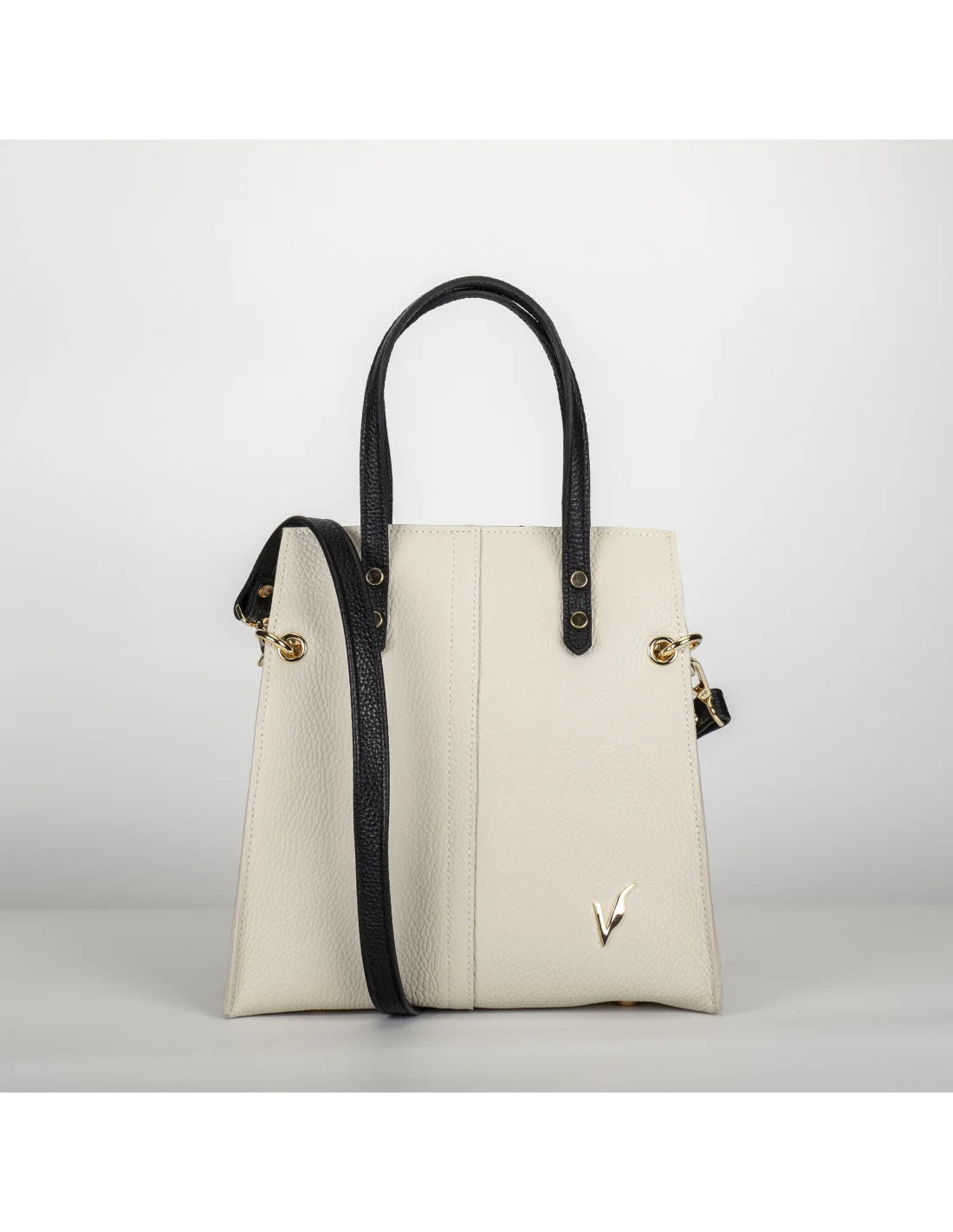 Geanta din piele naturala, pentru dama, mini AGHATA, crem