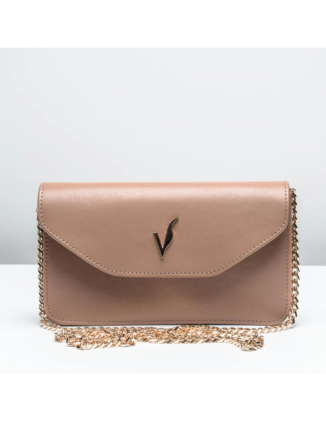 Geanta pentru telefon,piele naturala, SOFIA, flap, cafeniu