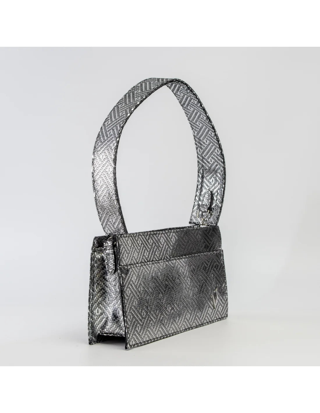 Geanta din piele naturala pentru dama AYUMI, argintiu