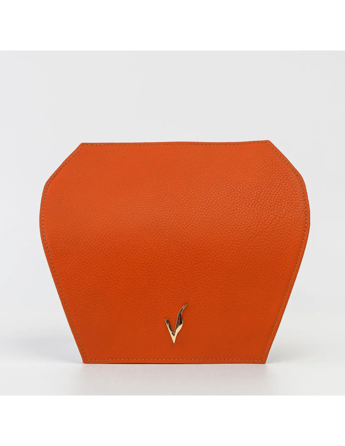 Capac din piele naturala pentru geanta de dama ADA portocaliu