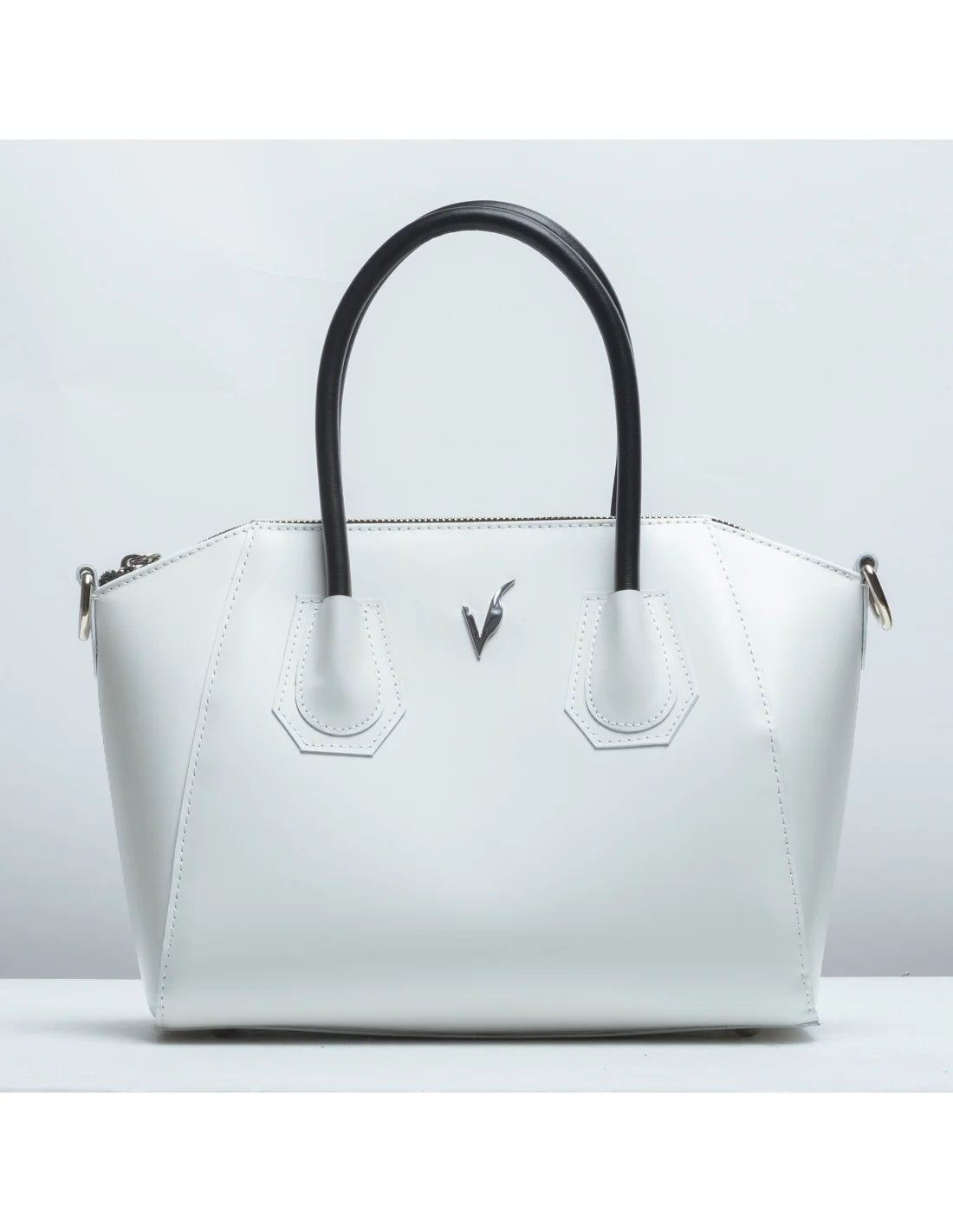 Geanta tote din piele naturala, IOANA, alba