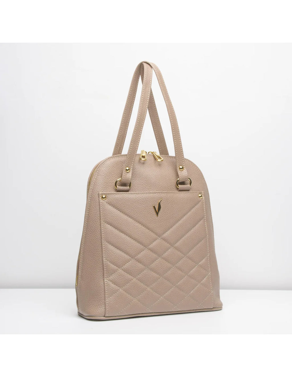 Geanta-Rucsac din piele naturala, pentru dama, ZINNIA, nude