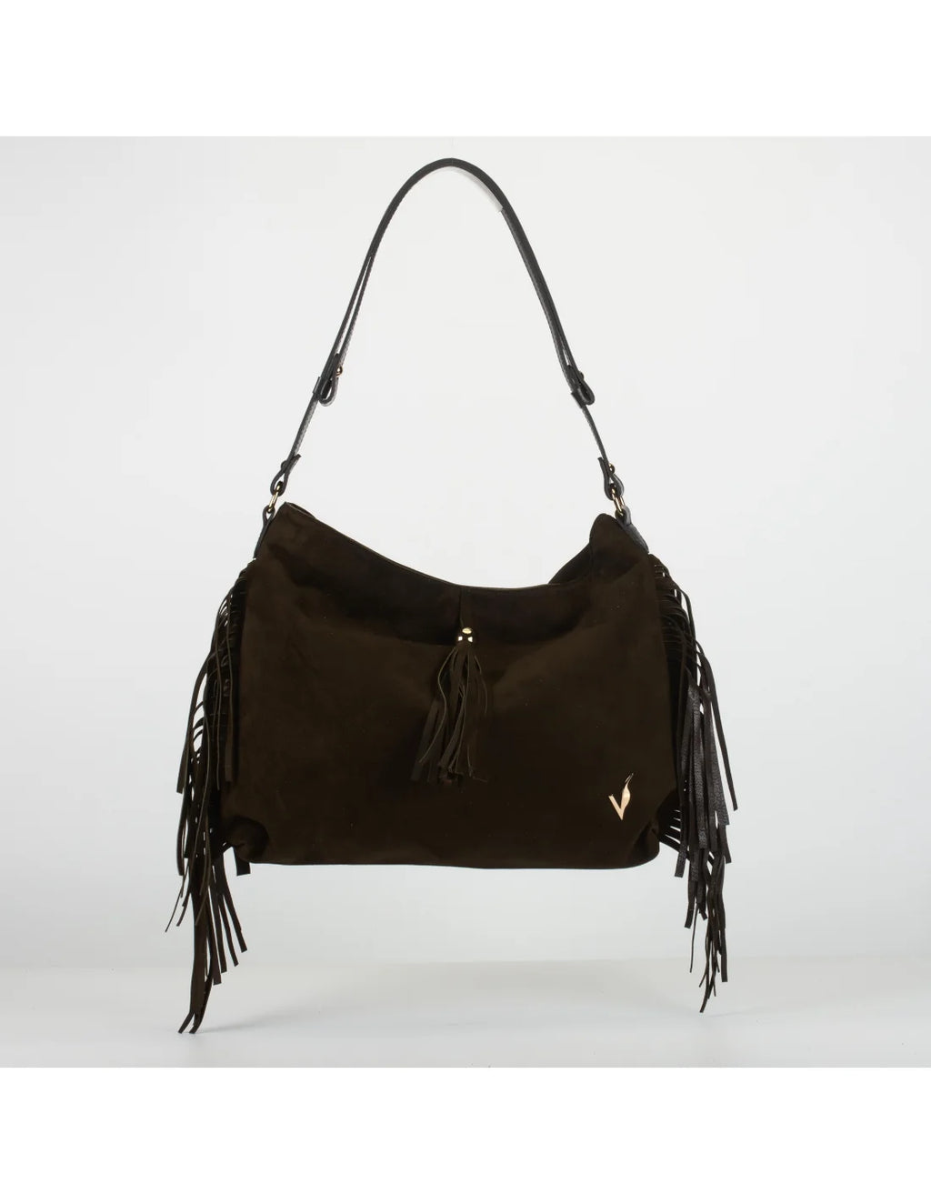 Geanta din piele naturala, boho chic, pentru dama SAMIRA maro