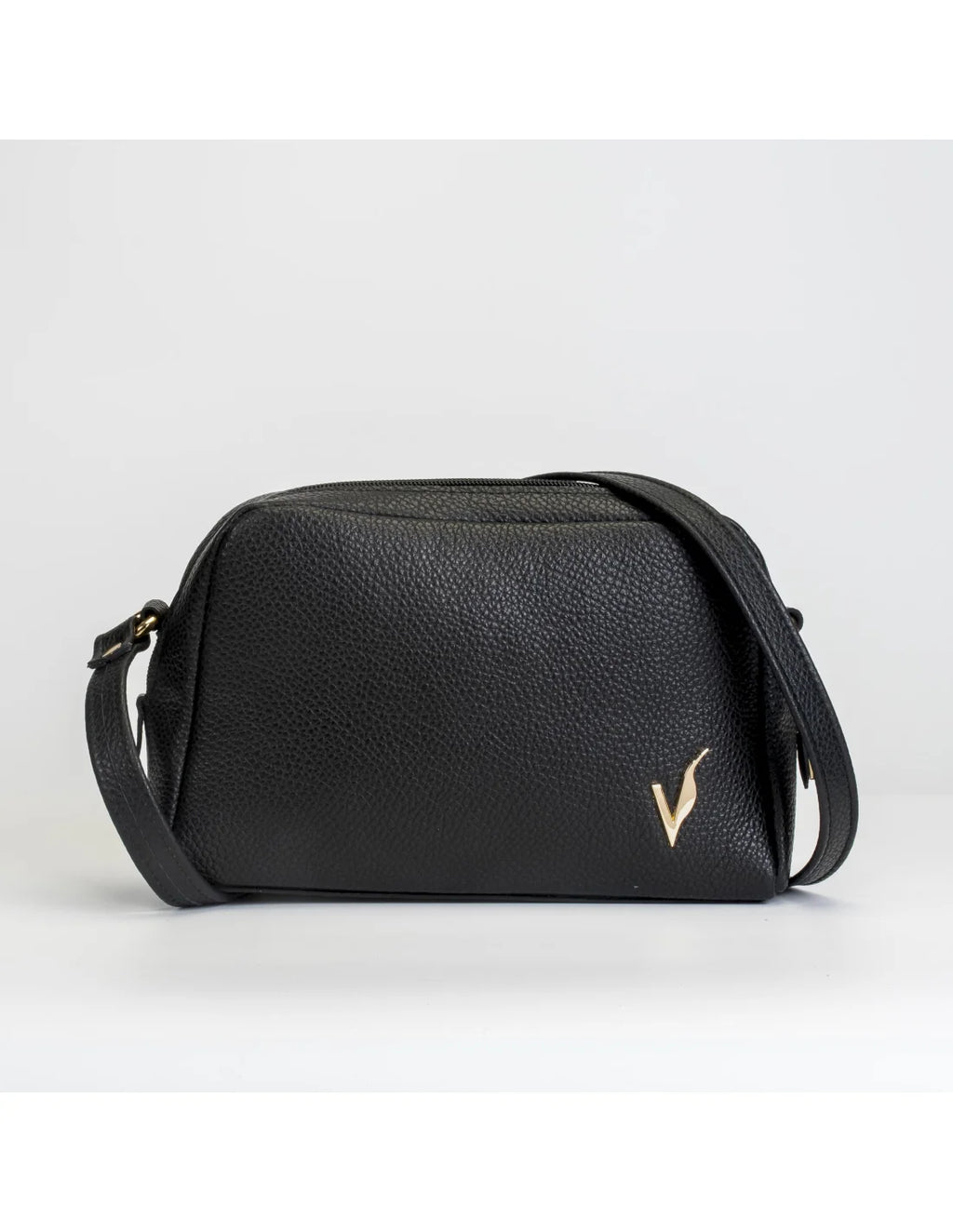 Geanta crossbody din piele naturala, ANDRA, negru