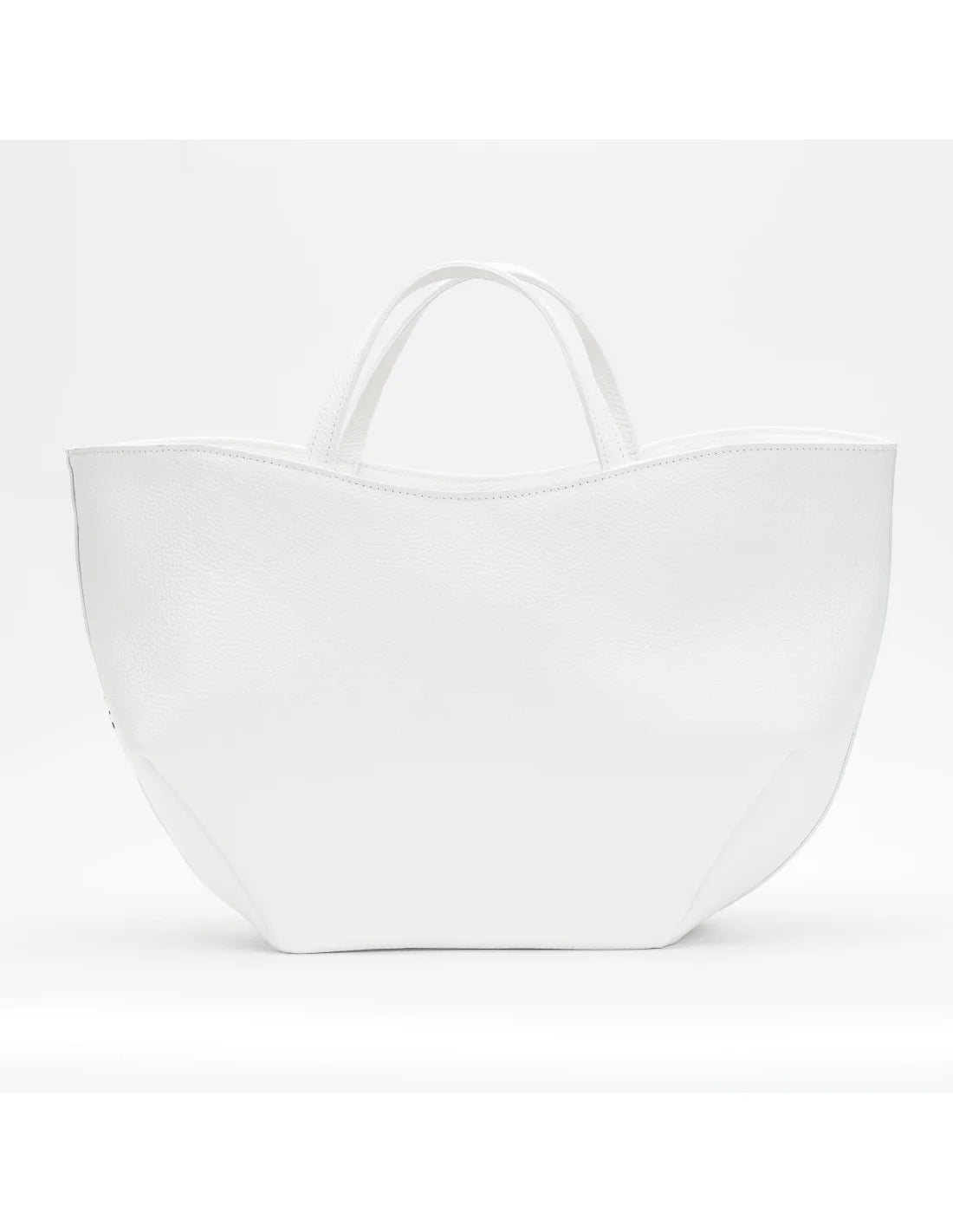 Geanta din piele naturala pentru dama KATERINA alb