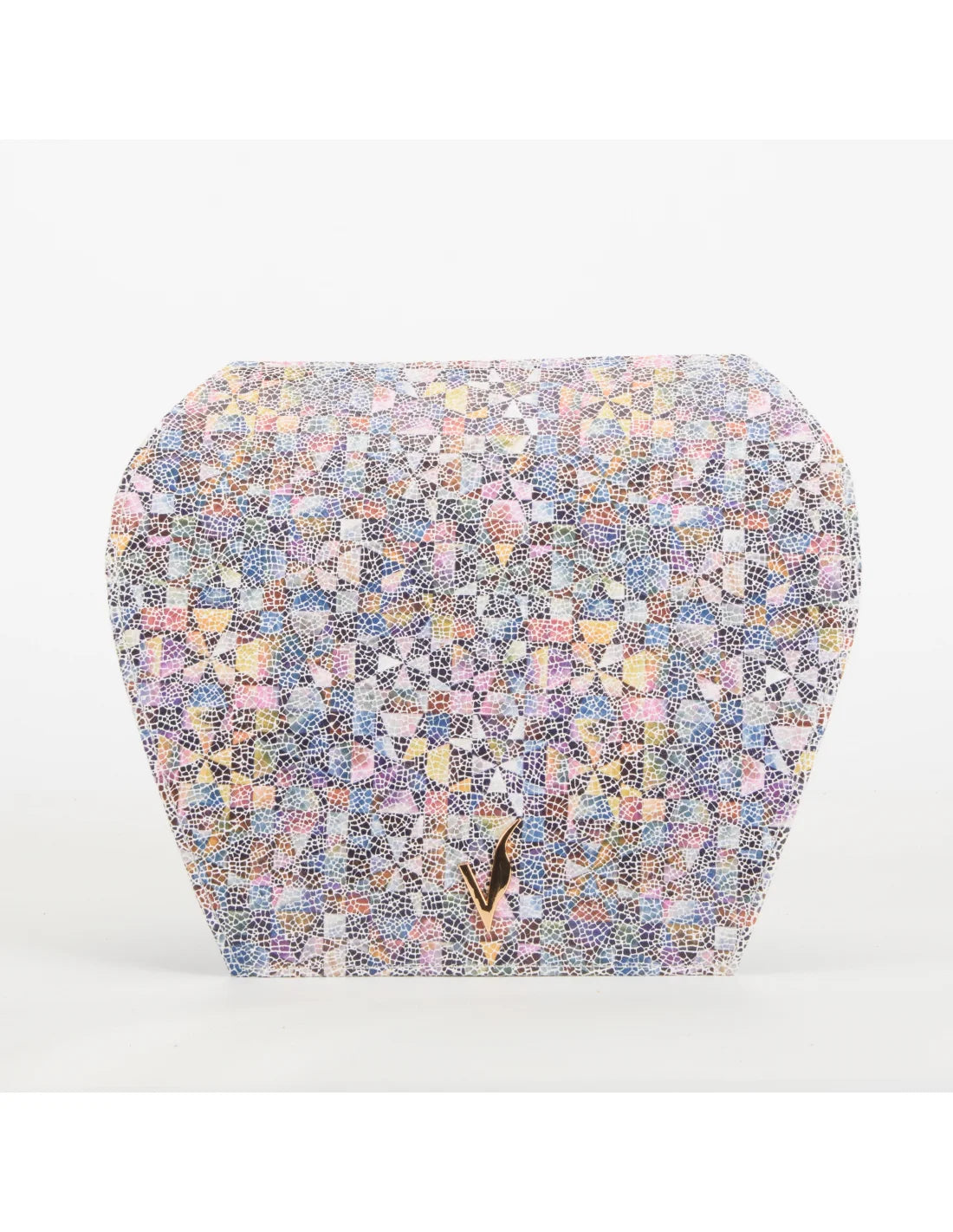 Capac din piele naturala pentru geanta de dama ADA multicolor cristale