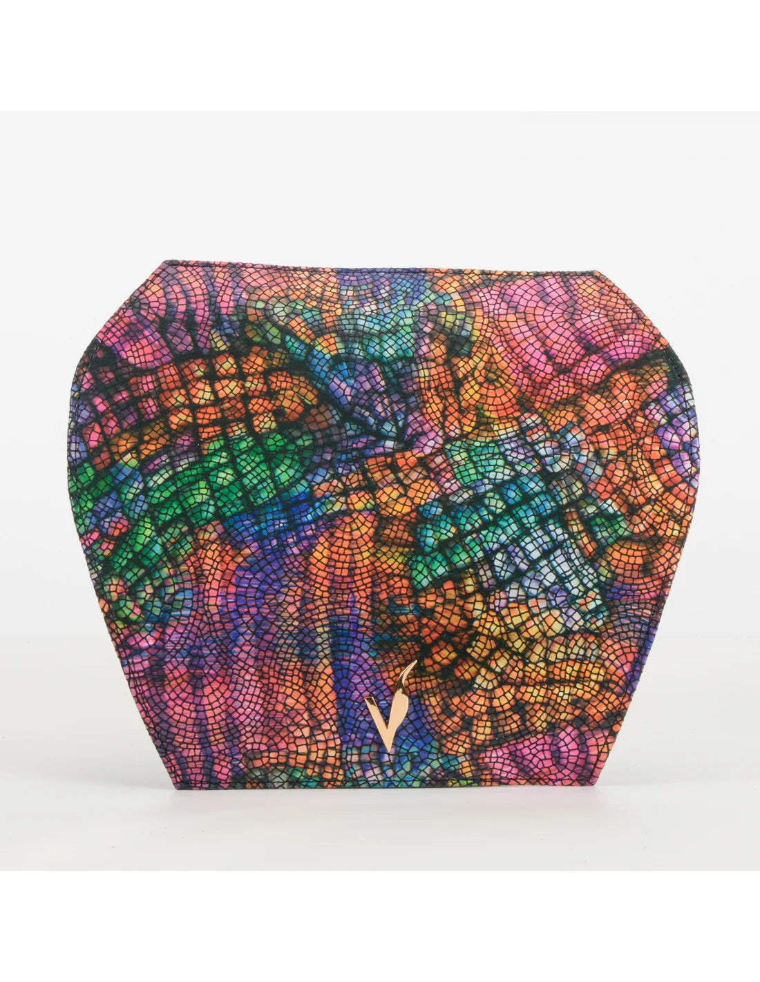 Capac din piele naturala pentru geanta de dama ADA multicolor