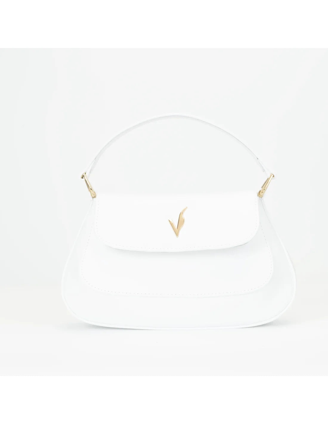 Geanta de mana/ crossbody, din piele naturala, mini SiSi, alb