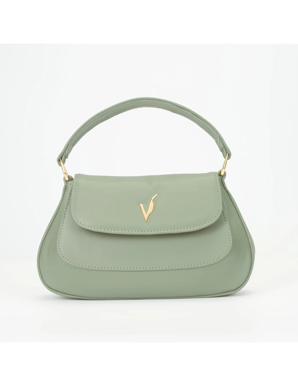 Geanta de mana/ crossbody, din piele naturala, mini SiSi, vernil