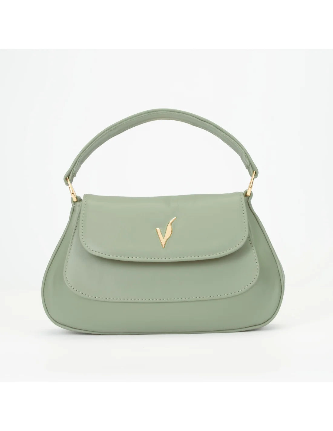 Geanta de mana/ crossbody, din piele naturala, mini SiSi, vernil