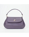 Geanta de mana/ crossbody, din piele naturala, mini SiSi, ametist