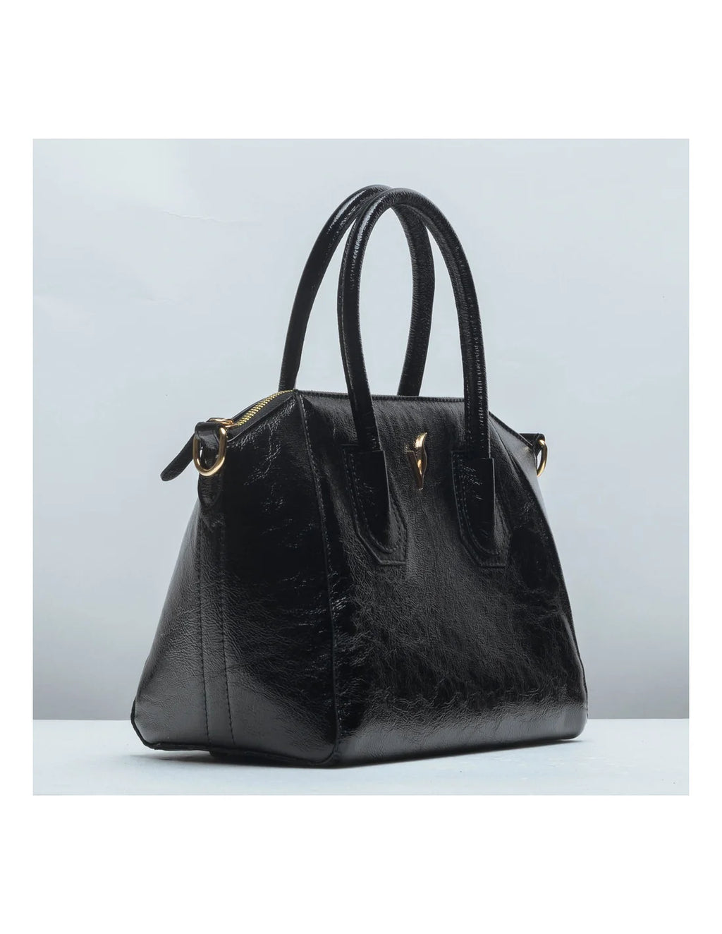 Geanta tote din piele naturala, IOANA, negru