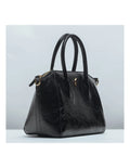 Geanta tote din piele naturala, IOANA, negru