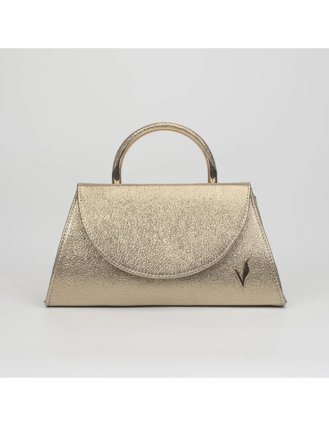 Geanta din piele naturala, pentru dama, LUCIA, auriu