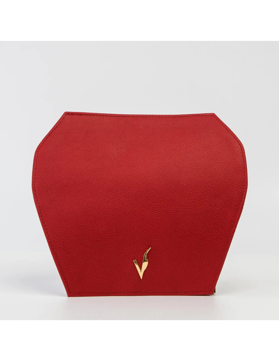 Capac din piele naturala pentru geanta de dama ADA rosu