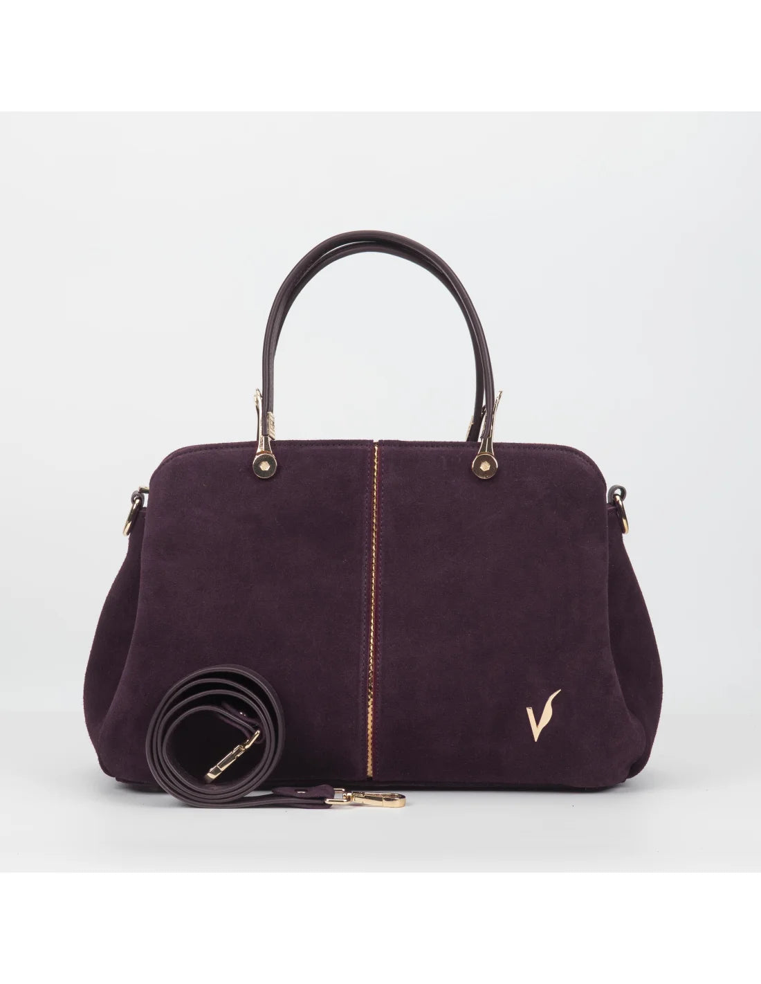 Geanta din piele naturala pentru dama IRINA visiniu