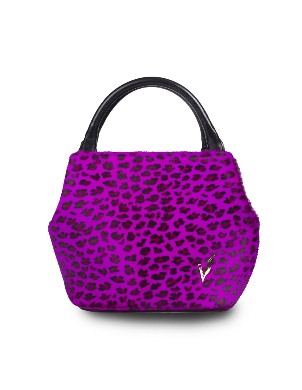 Geanta din piele naturala pentru dama CHIRA ponei ciclamen