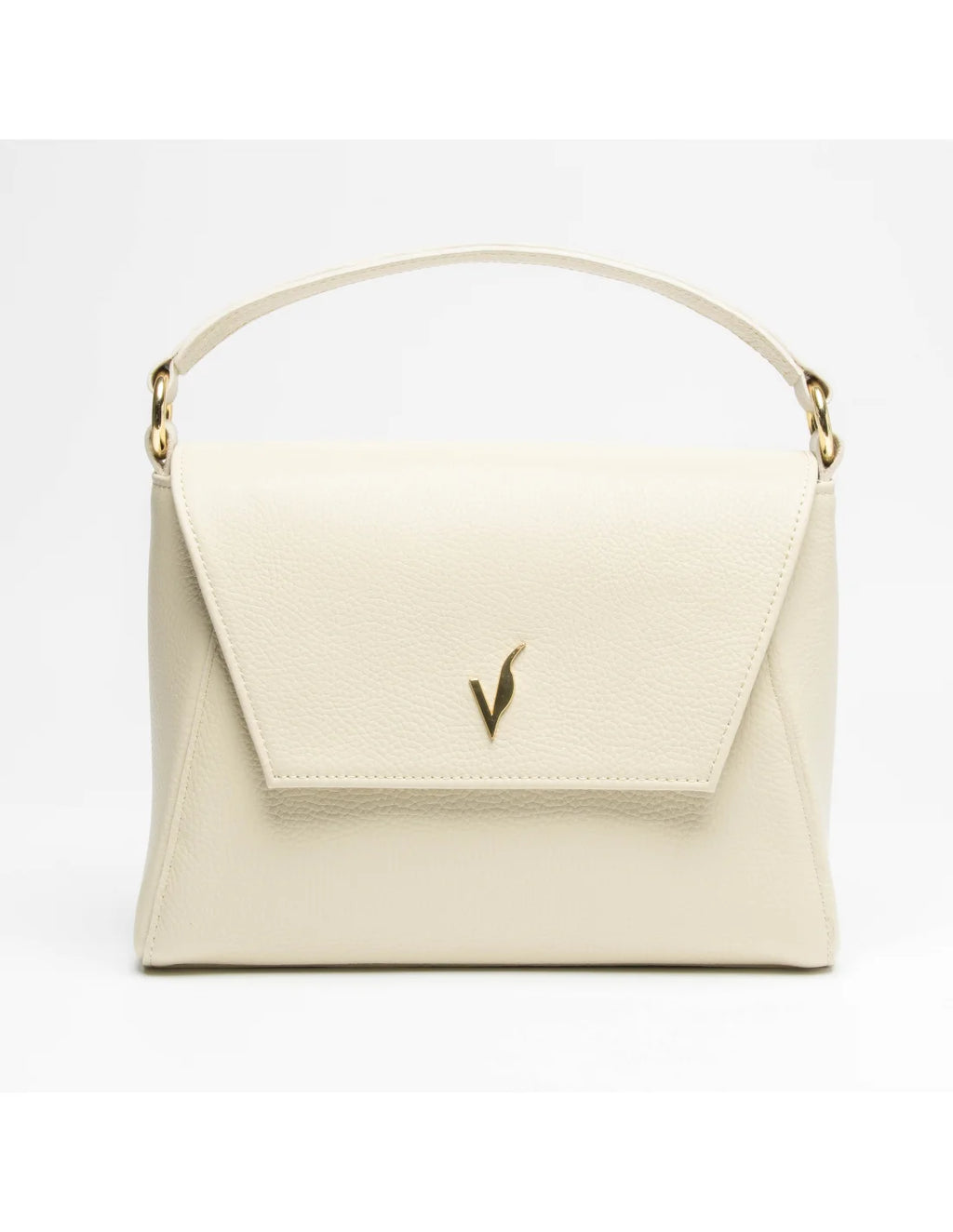 Geanta din piele naturala pentru dama ADA  crem deschis