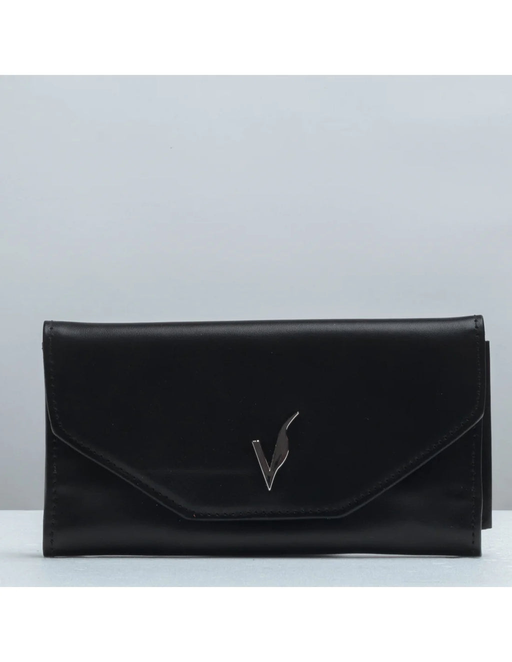 Portofel din piele naturala, negru mat