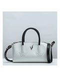 Geanta crossbody din piele naturala, Mini-Ioana, alba
