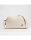Geanta crossbody din piele naturala, ANDRA, crem