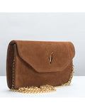 Geanta pentru telefon,piele naturala, SOFIA, flap, camel
