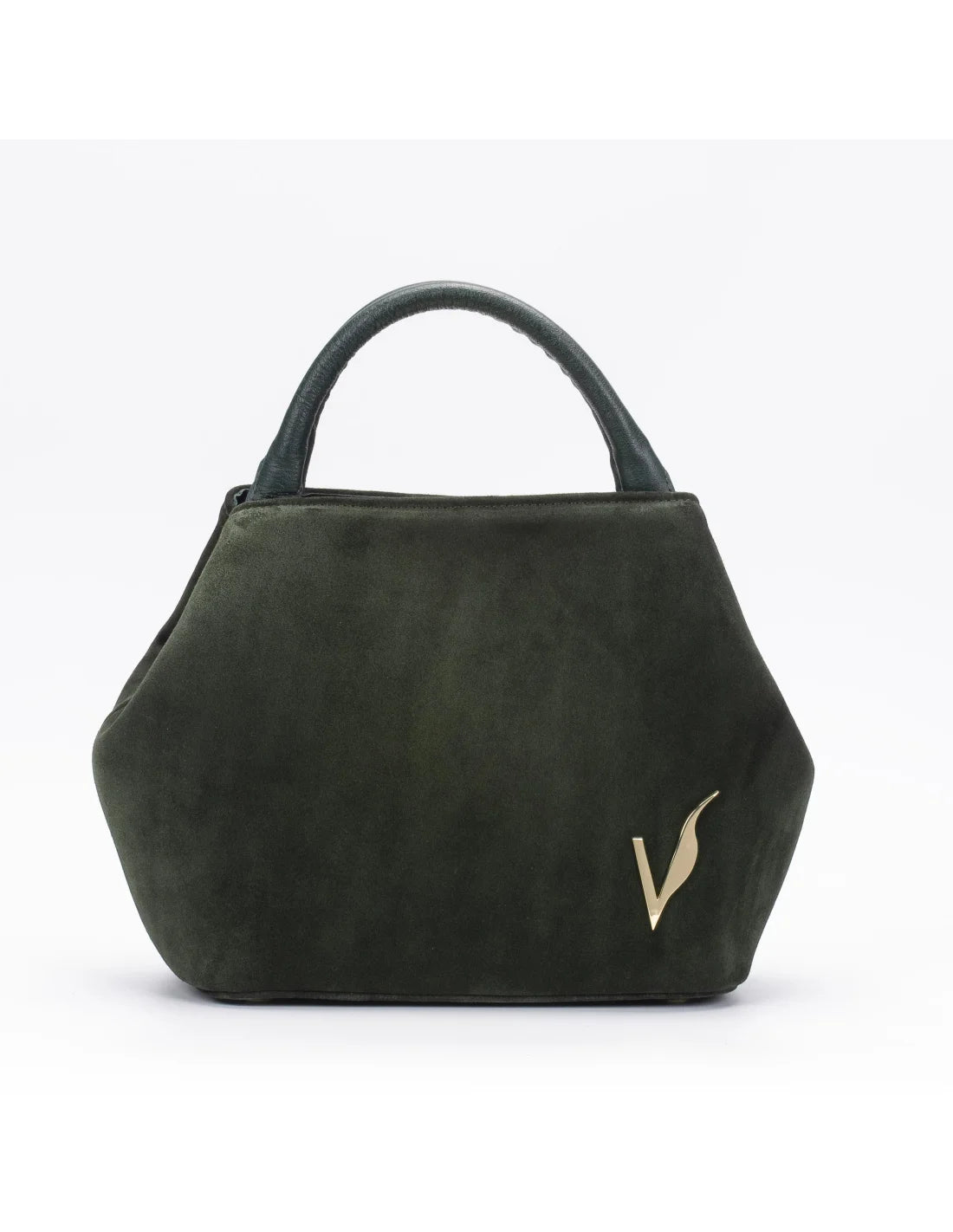 Geanta din piele naturala pentru dama CHIRALINA verde inchis