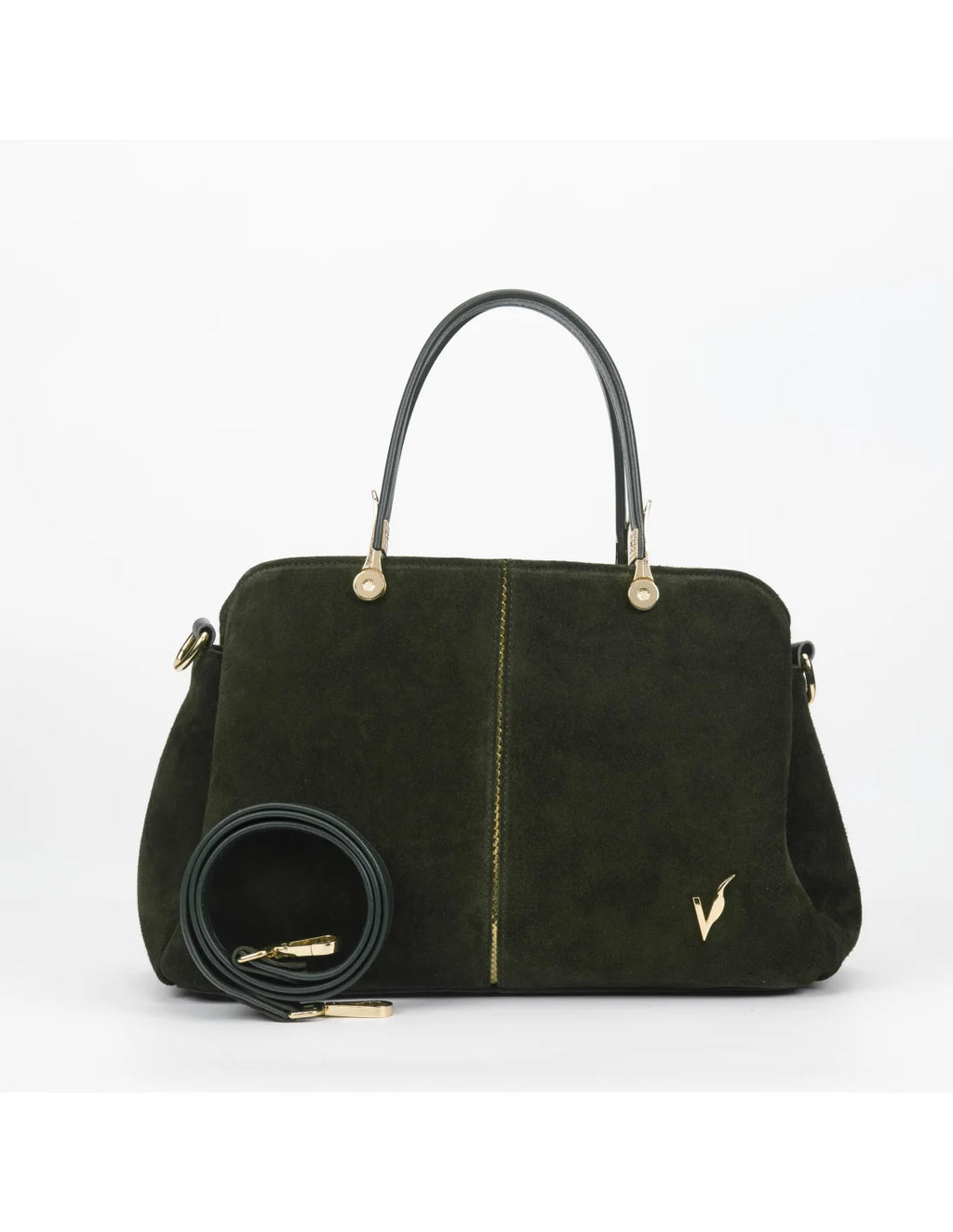 Geanta din piele naturala pentru dama IRINA kaki