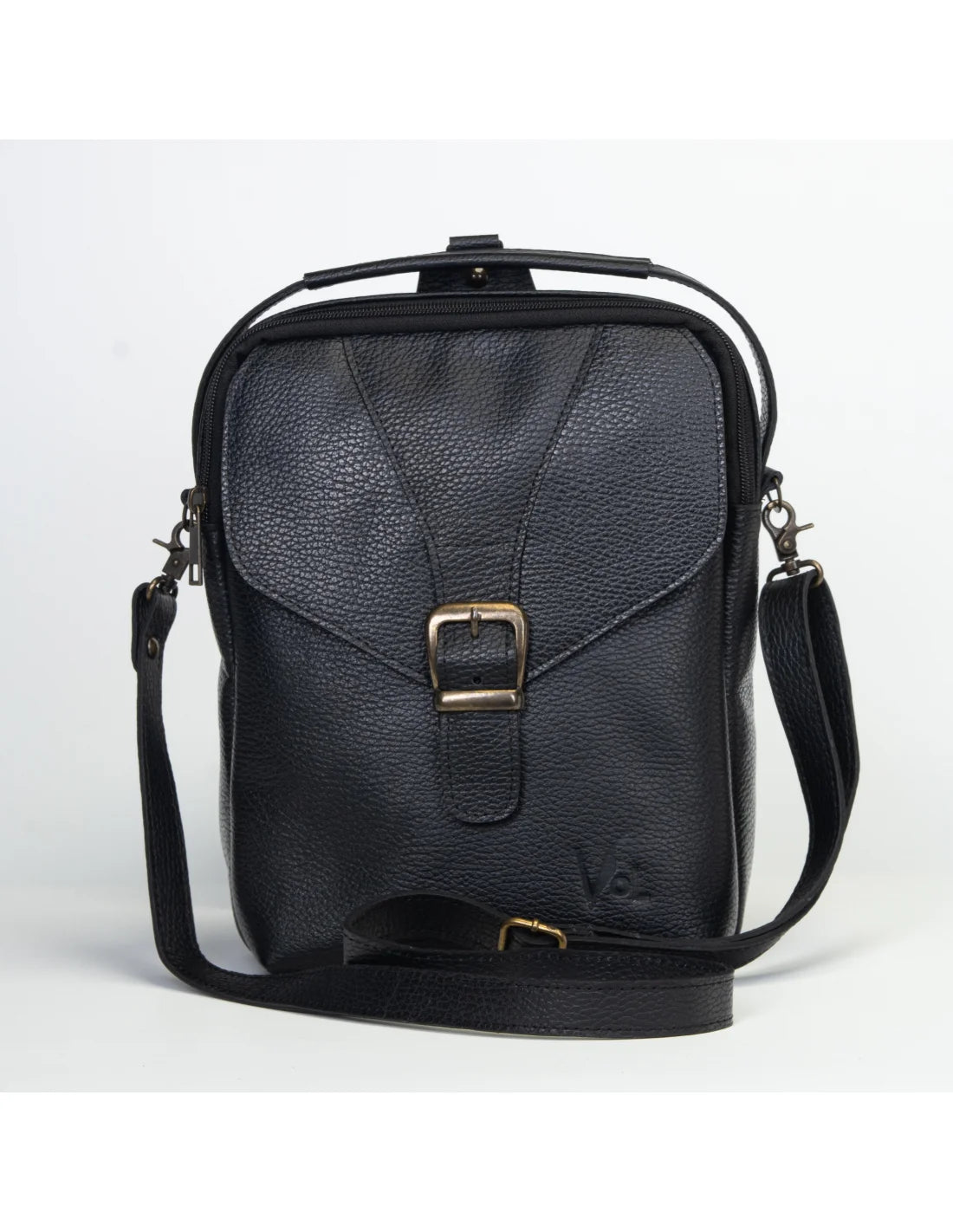 Geanta din piele naturala pentru barbati, borseta, negru