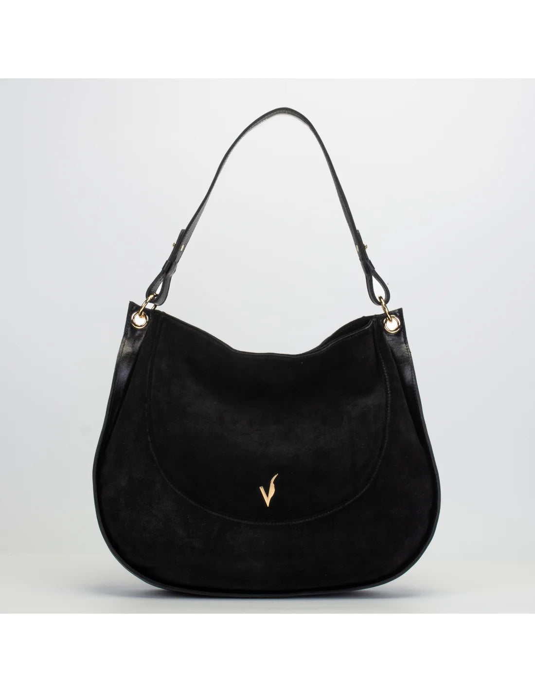 Geanta din piele naturala, boho chic, pentru dama LYRA negru