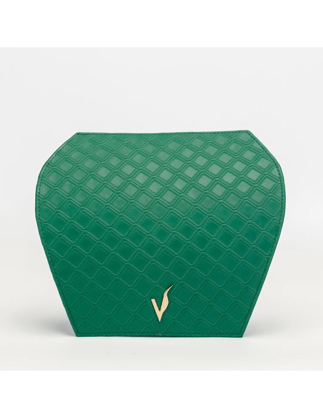 Capac din piele naturala pentru geanta de dama ADA verde sah