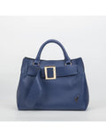Geanta din piele naturala, pentru dama, TAISA, bleumarin