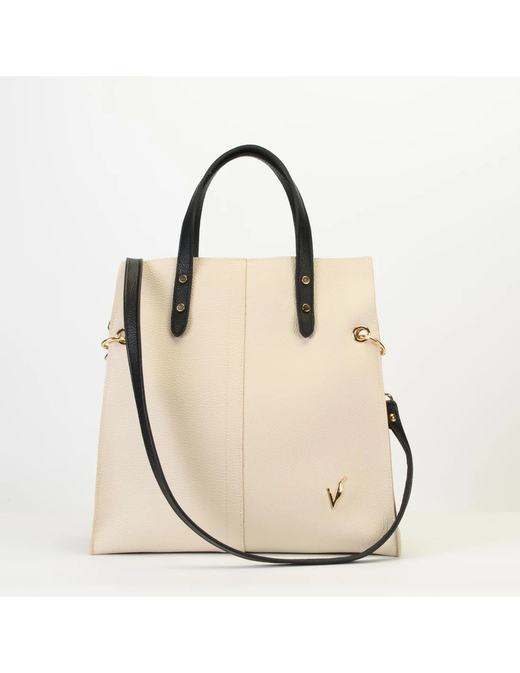 Geanta din piele naturala, pentru dama, AGHATA, crem