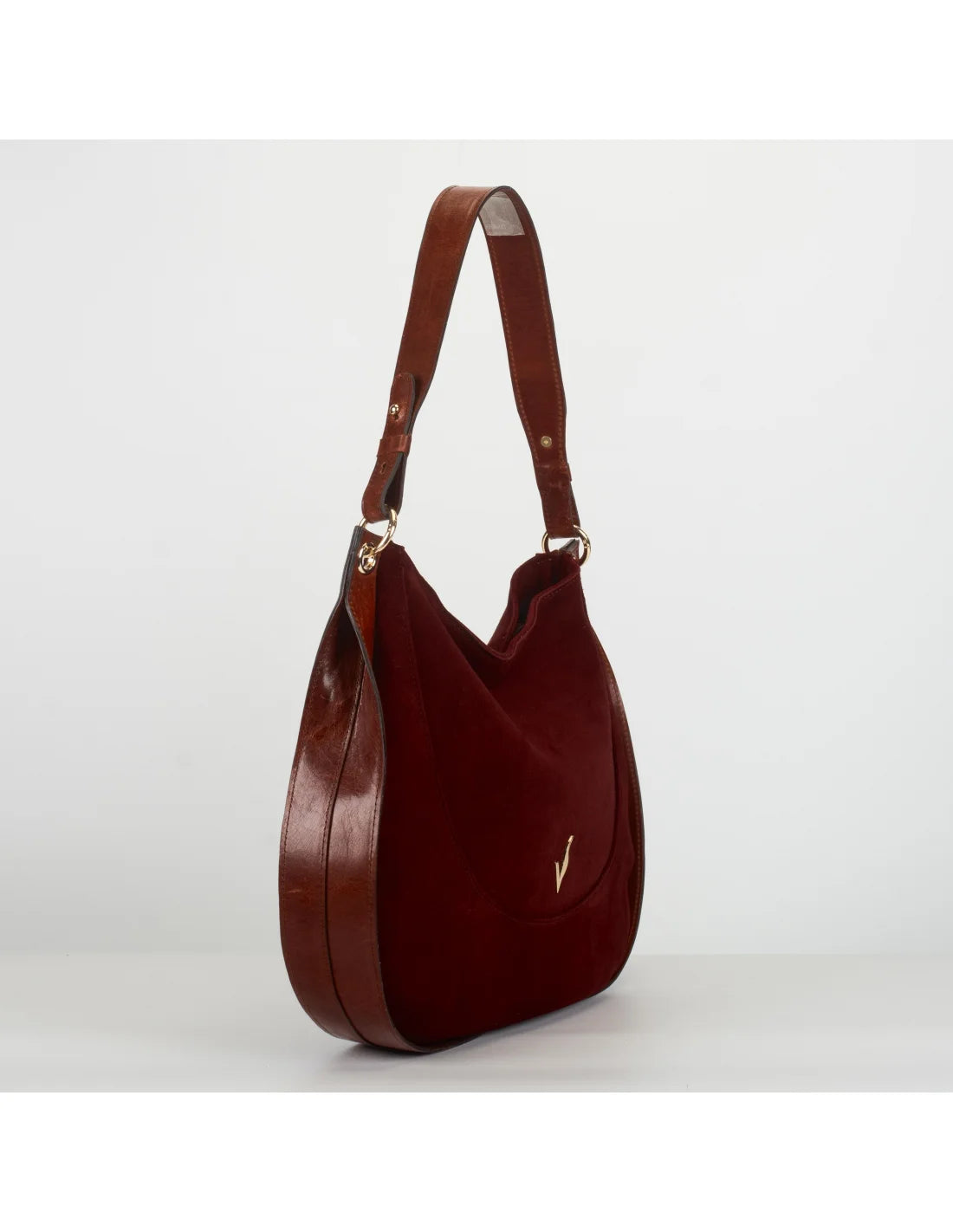 Geanta din piele naturala, boho chic, pentru dama LYRA grena