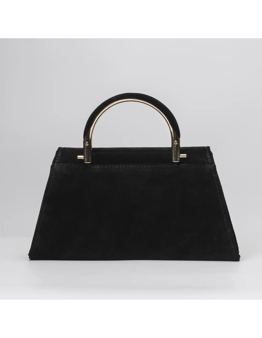 Geanta din piele naturala, pentru dama, LUCIA, negru velur