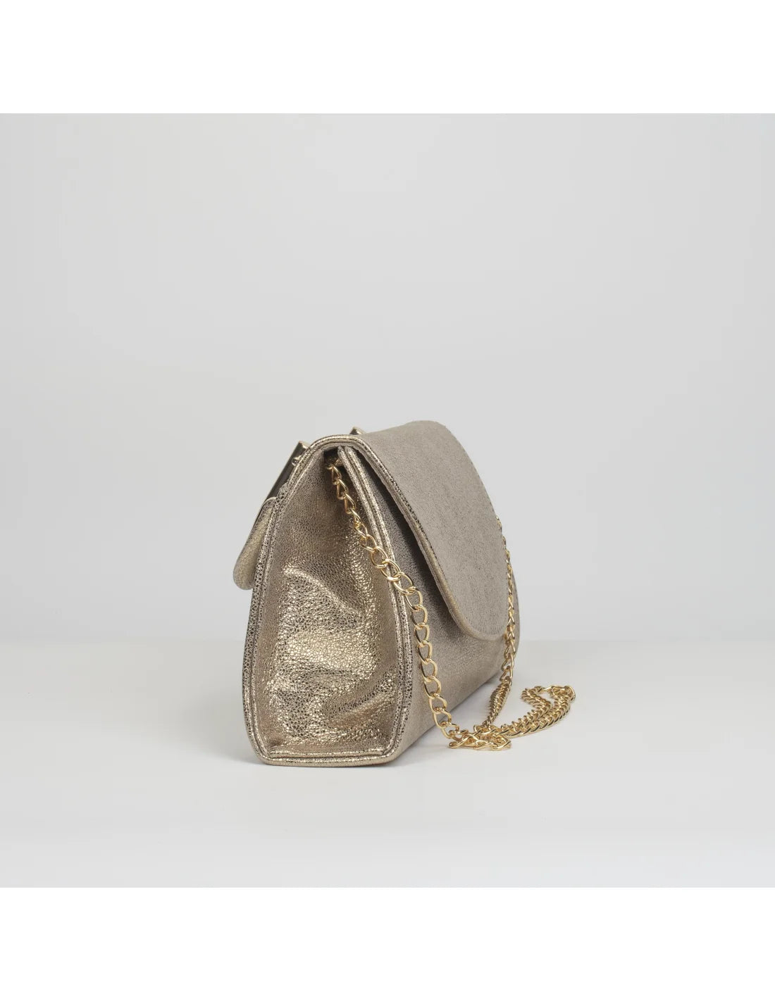 Geanta din piele naturala, pentru dama, LUCIA, auriu