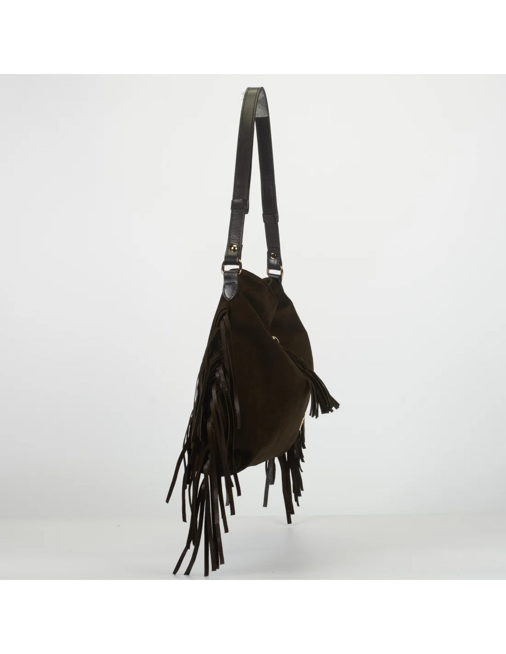 Geanta din piele naturala, boho chic, pentru dama SAMIRA maro