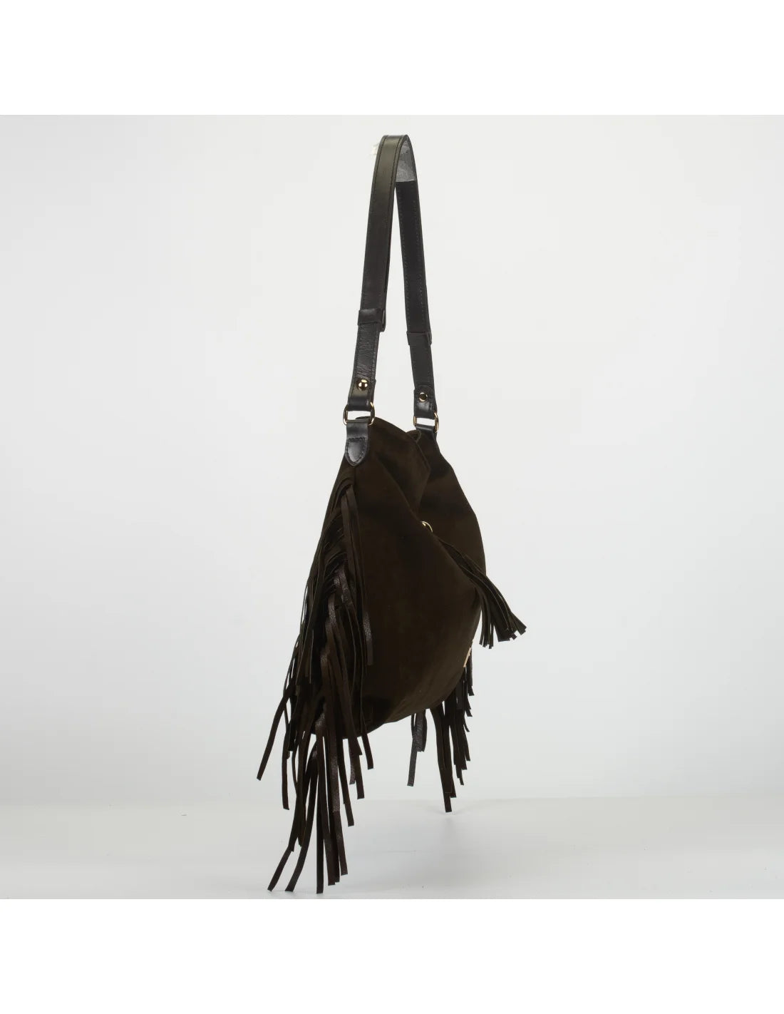 Geanta din piele naturala, boho chic, pentru dama SAMIRA maro