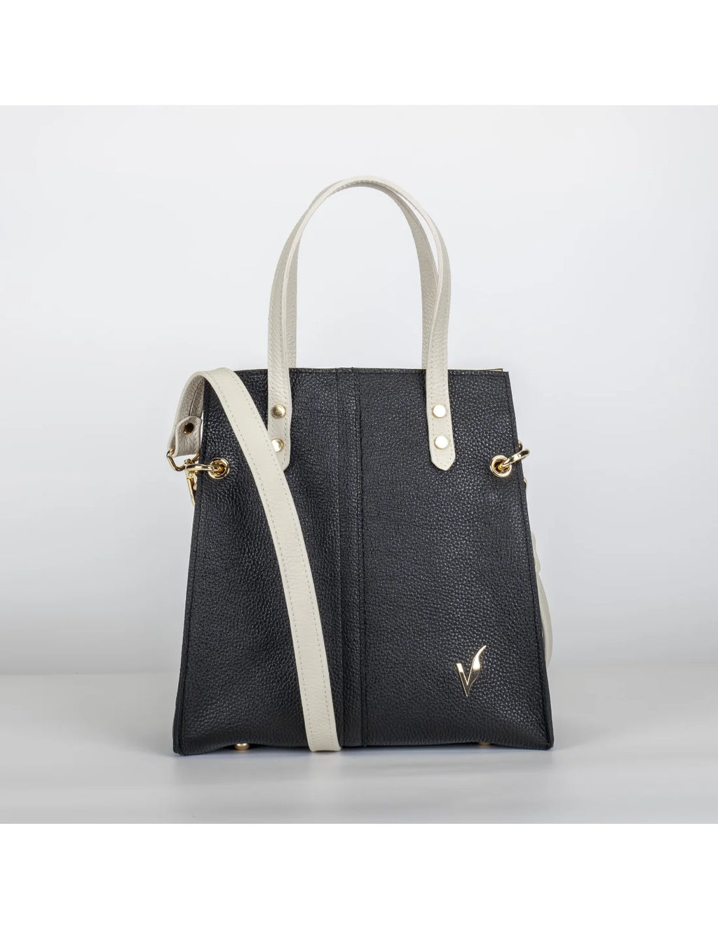 Geanta din piele naturala, pentru dama, mini AGHATA, negru