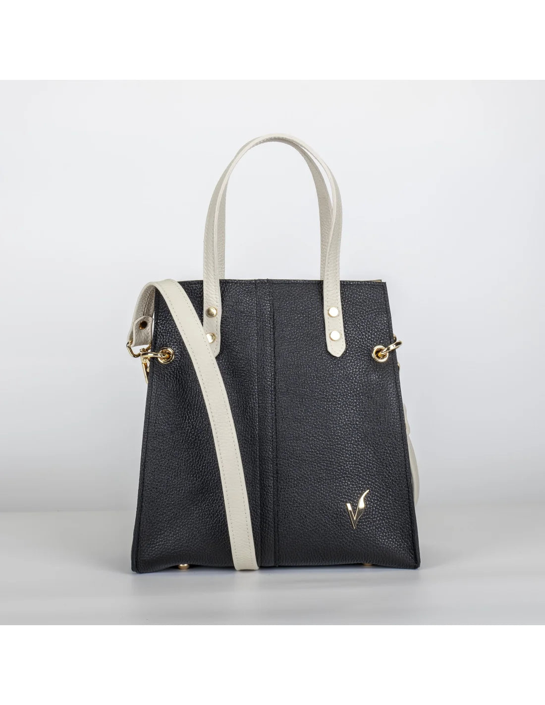 Geanta din piele naturala, pentru dama, mini AGHATA, negru