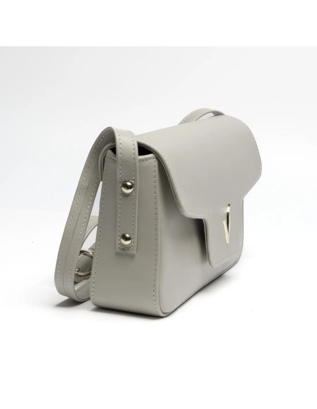 Geanta din piele naturala pentru dama, tip bagheta, SILVIA, crem