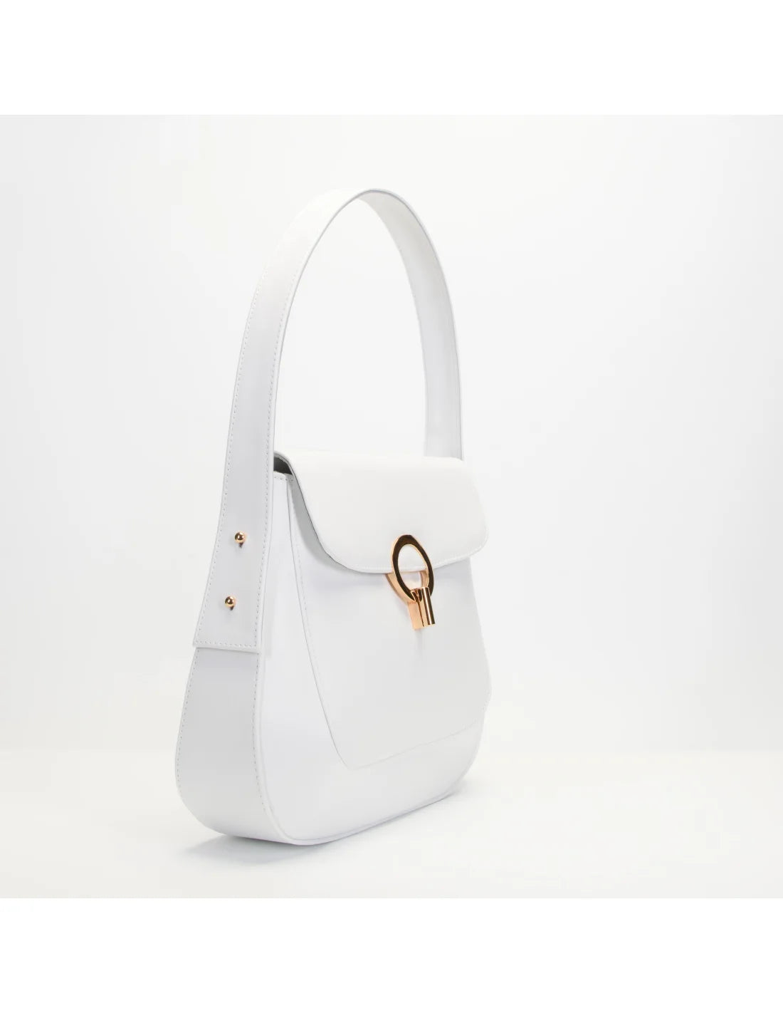 Geanta de umar din piele naturala, SiSi, alb