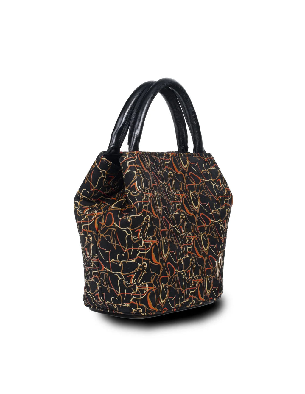 Geanta din piele naturala pentru dama CHIRA negru spaghete