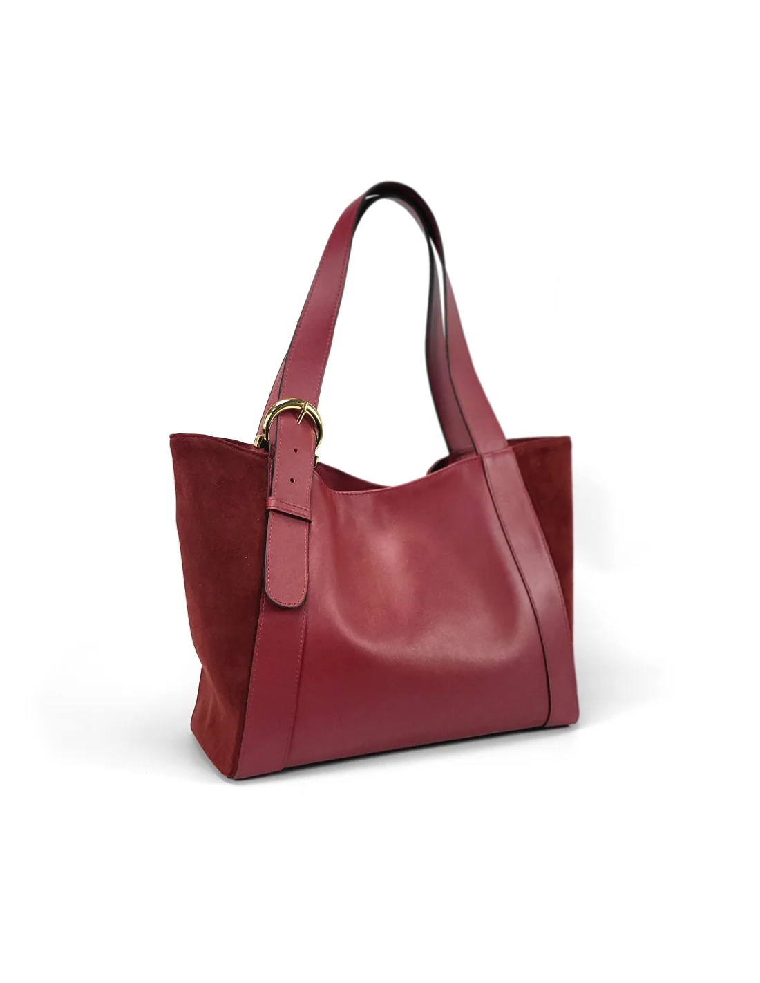 Geanta din piele naturala pentru dama ZARITA visinie