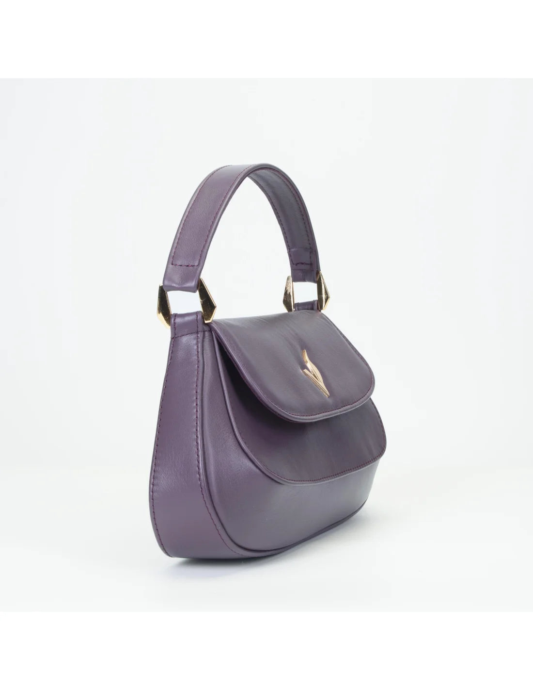 Geanta de mana/ crossbody, din piele naturala, mini SiSi, ametist