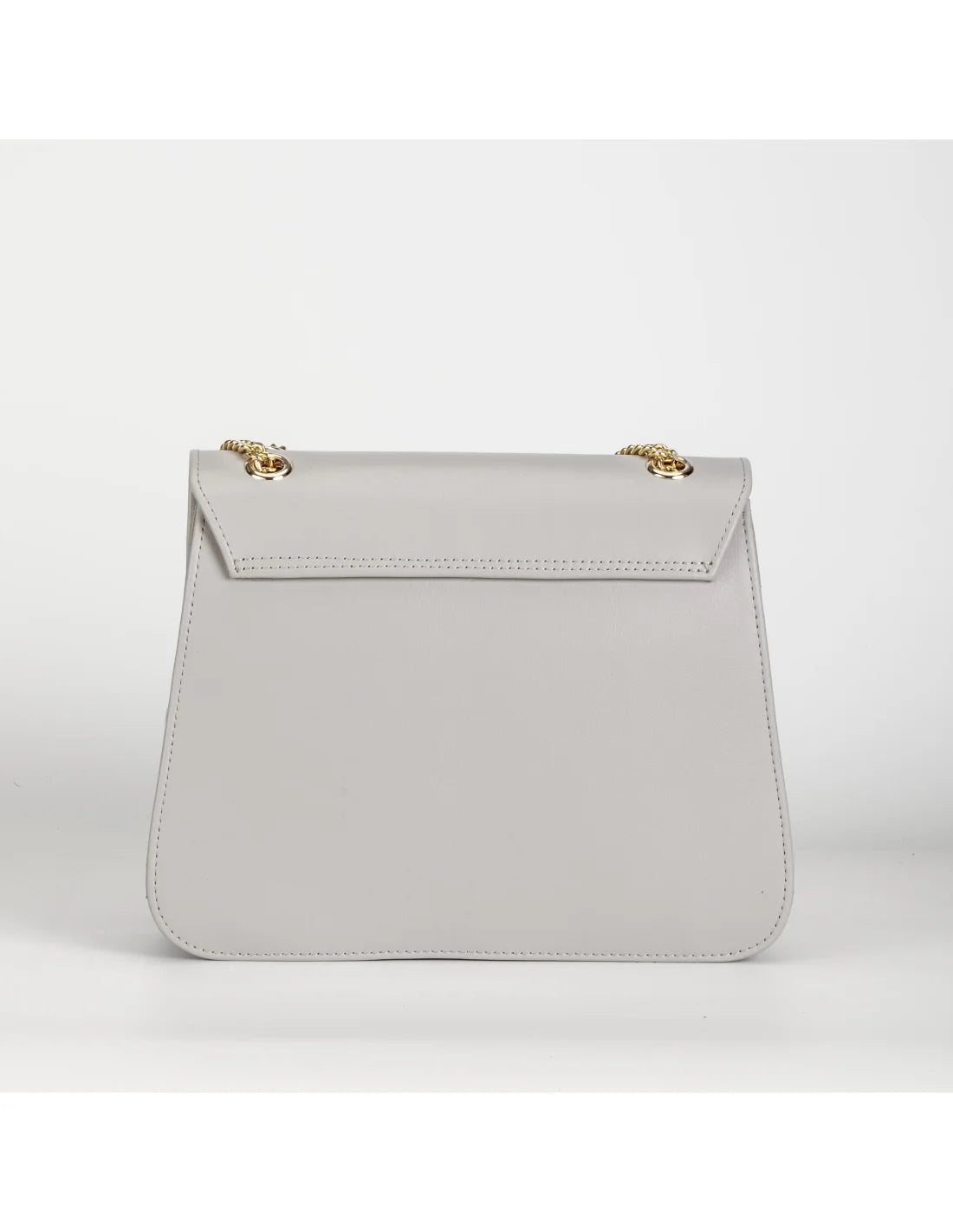 Geanta din piele naturala pentru dama BIANCA crem, pictata manual